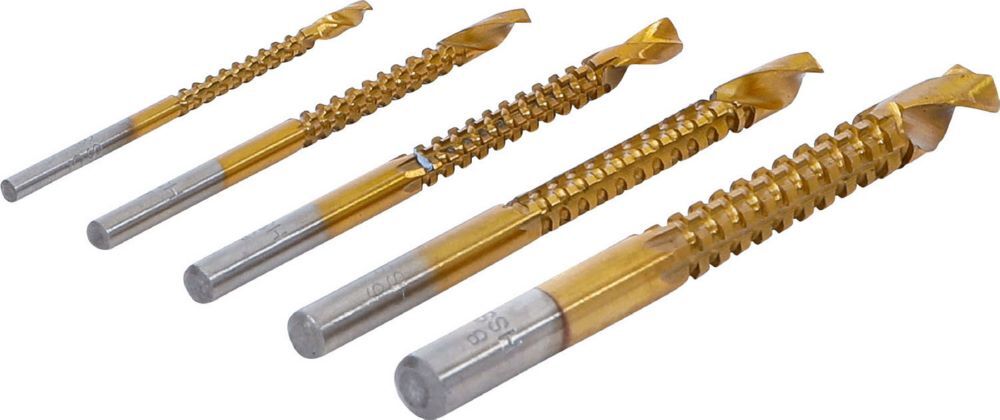 Produktbild HSS Fräsbohrer Satz titan-nitriert 3 - 8 mm 5 teilig bild 2