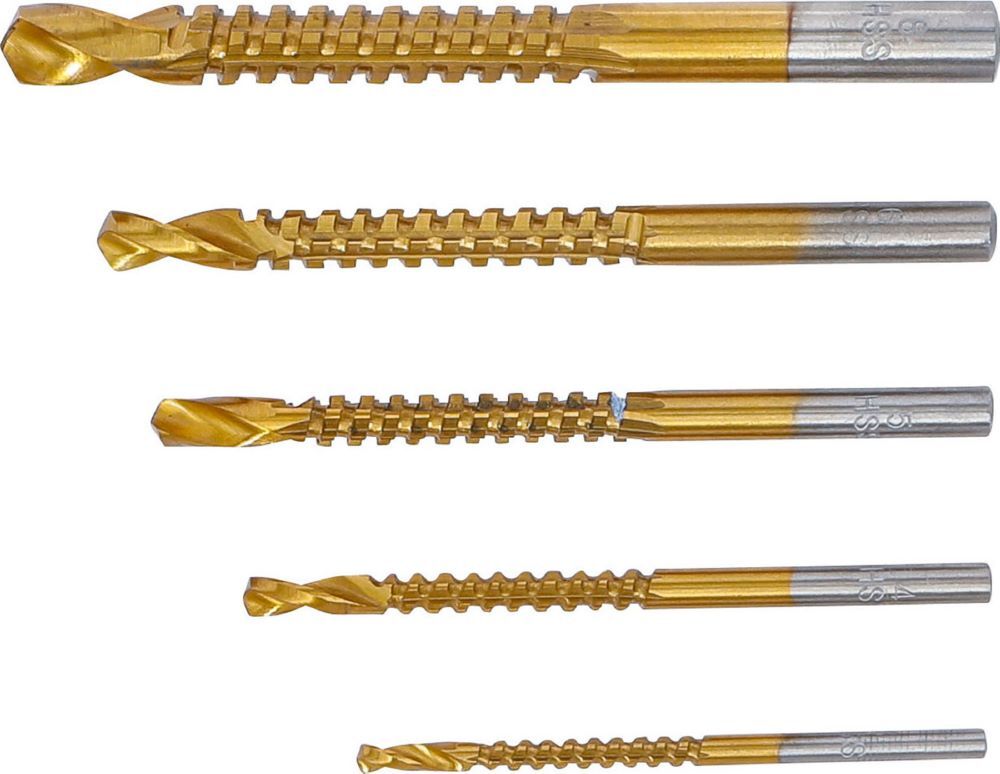 Produktbild HSS Fräsbohrer Satz titan-nitriert 3 - 8 mm 5 teilig bild 3