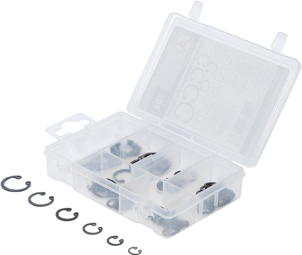 Produktbild BGS Diy Innen Seegerring Sortiment (Sprengringe) Durchmesser 8 - 19 mm 78 teilig