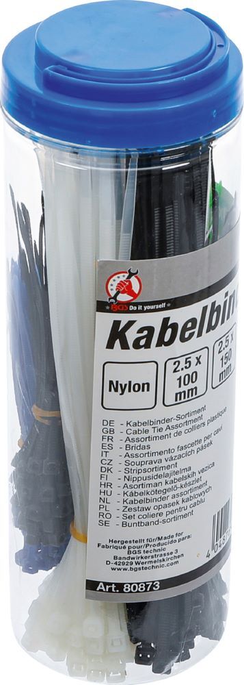 Produktbild Kabelbinder Sortiment farbig 100 - 150 - 200 mm 450 teilig bild 3