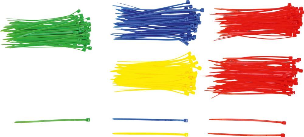 Produktbild Kabelbinder Sortiment farbig 2,4 x 100 mm 200 teilig bild 2