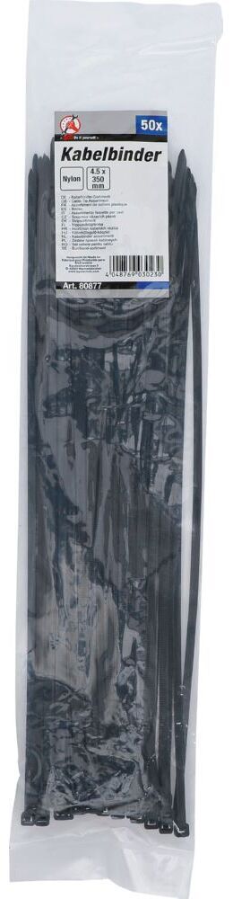 Produktbild Kabelbinder Sortiment schwarz 4,5 x 350 mm 50 teilig bild 3