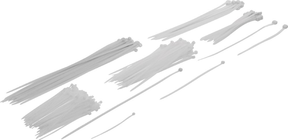 Produktbild BGS Diy Kabelbinder Sortiment weiß 100 - 300 mm 250 teilig