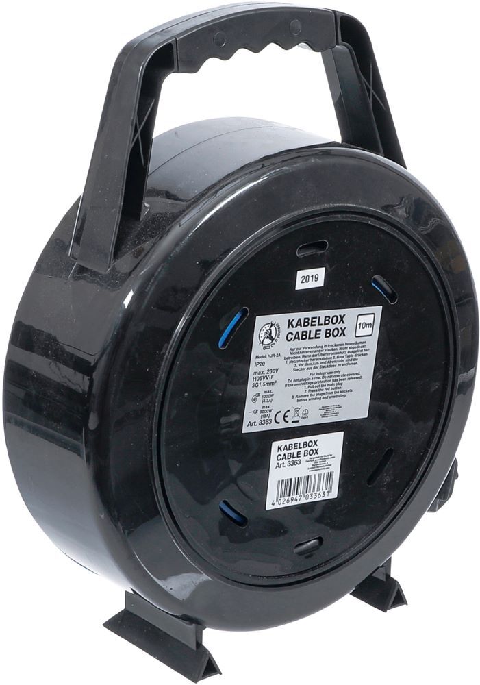 Produktbild Kabelbox 10 meter 3 x 1,5 mm² 4 Steckdosen IP 20 3000 W bild 3