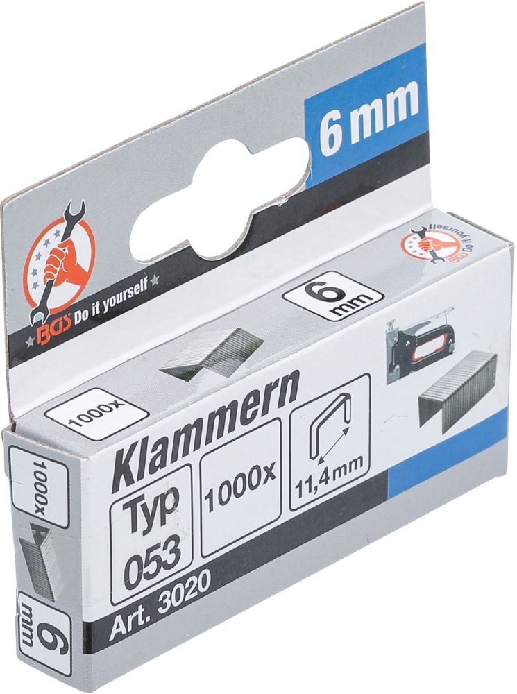 Produktbild Klammern Typ 53 6 x 11,4 mm 1000 Stück bild 2