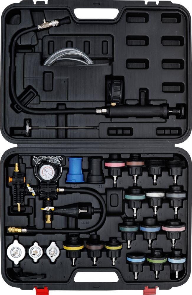 BGS Diy Kühlsystem Abdruck und Prüfgerät mit Befüllsystem 27 teilig BGS Diy Kühlsystem Abdruck und Prüfgerät mit Befüllsystem 27 teilig
