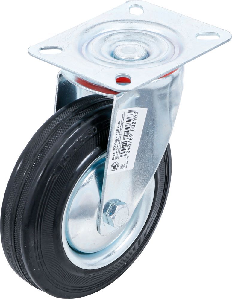 BGS Diy Lenkrolle mit Anschraubsockel Durchmesser 125 mm Produktbild BGS Diy Lenkrolle mit Anschraubsockel Durchmesser 125 mm