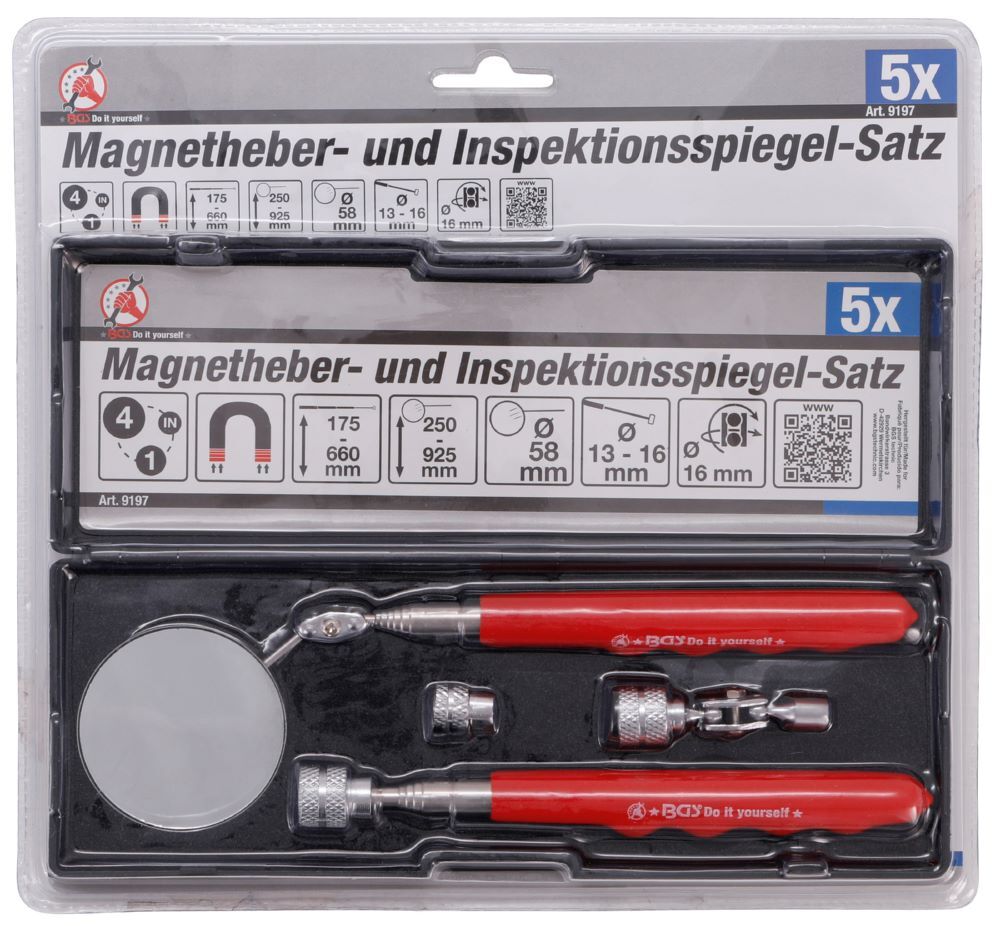 BGS Diy Magnetheber- und Inspektionsspiegel Satz 4 teilig Produktbild BGS Diy Magnetheber- und Inspektionsspiegel Satz 4 teilig bild 4