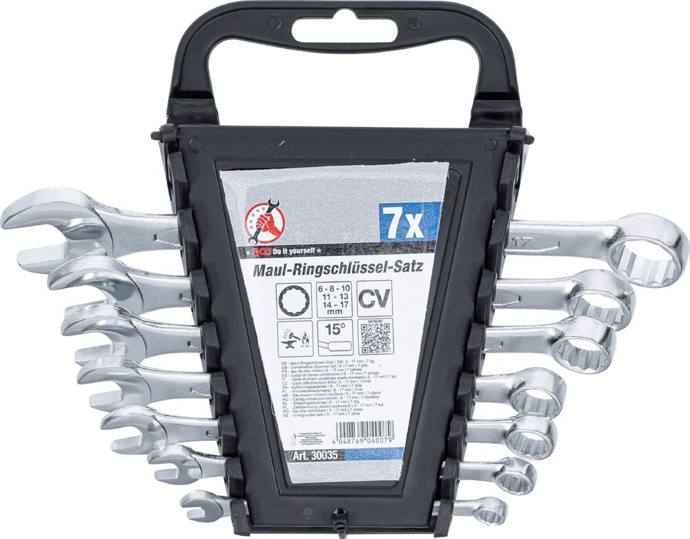 BGS Diy Maul Ringschlüssel Satz 6 - 17 mm 7 teilig Produktbild BGS Diy Maul Ringschlüssel Satz 6 - 17 mm 7 teilig