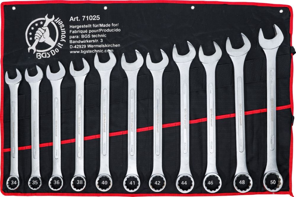 BGS Diy Maul Ringschlüssel Satz XXL 34 - 50 mm 11 teilig BGS Diy Maul Ringschlüssel Satz XXL 34 - 50 mm 11 teilig
