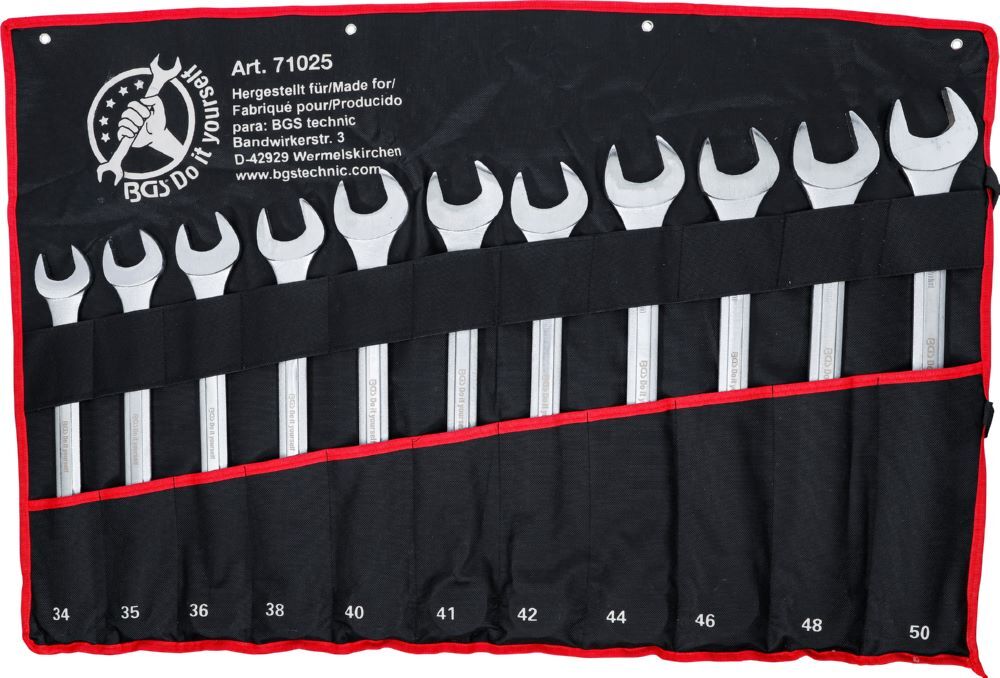 BGS Diy Maul Ringschlüssel Satz XXL 34 - 50 mm 11 teilig BGS Diy Maul Ringschlüssel Satz XXL 34 - 50 mm 11 teilig