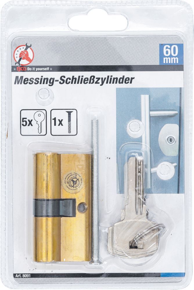 Produktbild Messing Schließzylinder 60 mm bild 2