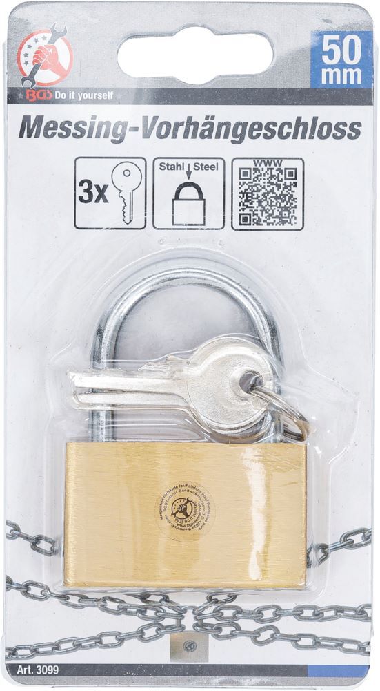 Produktbild Messing Vorhängeschloss 50 mm bild 2