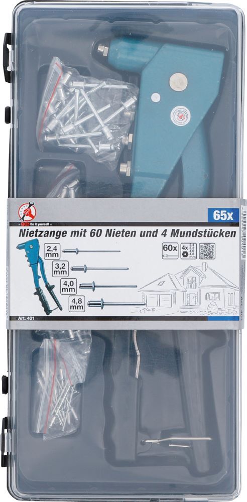 Produktbild Nietzangen Set 2,4 / 3,2 / 4,0 / 4,8 mm 250 mm bild 4