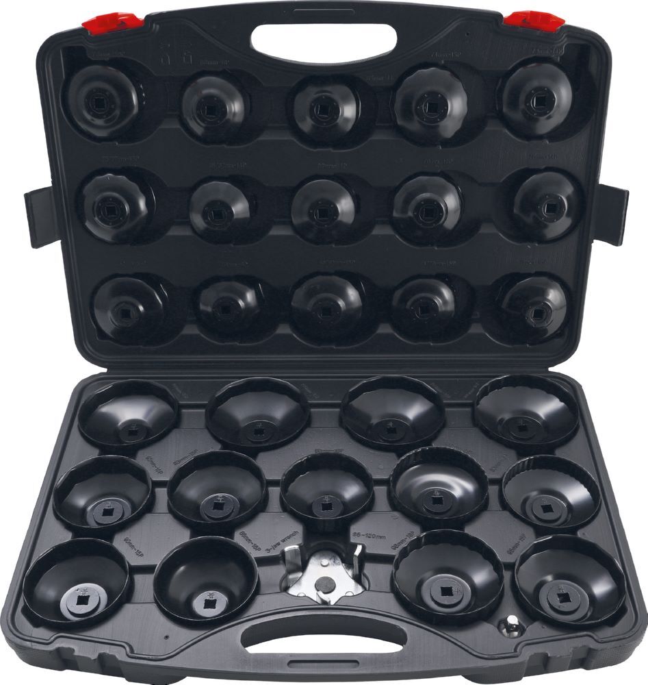 Produktbild BGS Diy Ölfilterschlüssel Satz 30 teilig lackierte Blechkappen