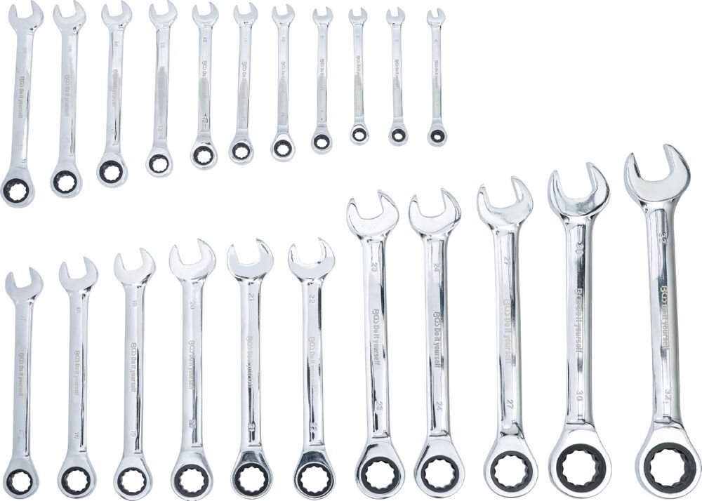 BGS Diy Ratschenring Maulschlüssel Satz Schlüsselweite 6 - 32 mm 22 teilig Produktbild BGS Diy Ratschenring Maulschlüssel Satz Schlüsselweite 6 - 32 mm 22 teilig bild 3