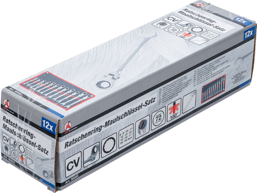 BGS Diy Ratschenring Maulschlüsse Satz 8 - 19 mm 12 teilig flexible Köpfe Produktbild BGS Diy Ratschenring Maulschlüsse Satz 8 - 19 mm 12 teilig flexible Köpfe bild 6