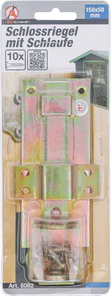 Produktbild Schlossriegel mit Schlaufe 150 x 50 mm bild 3