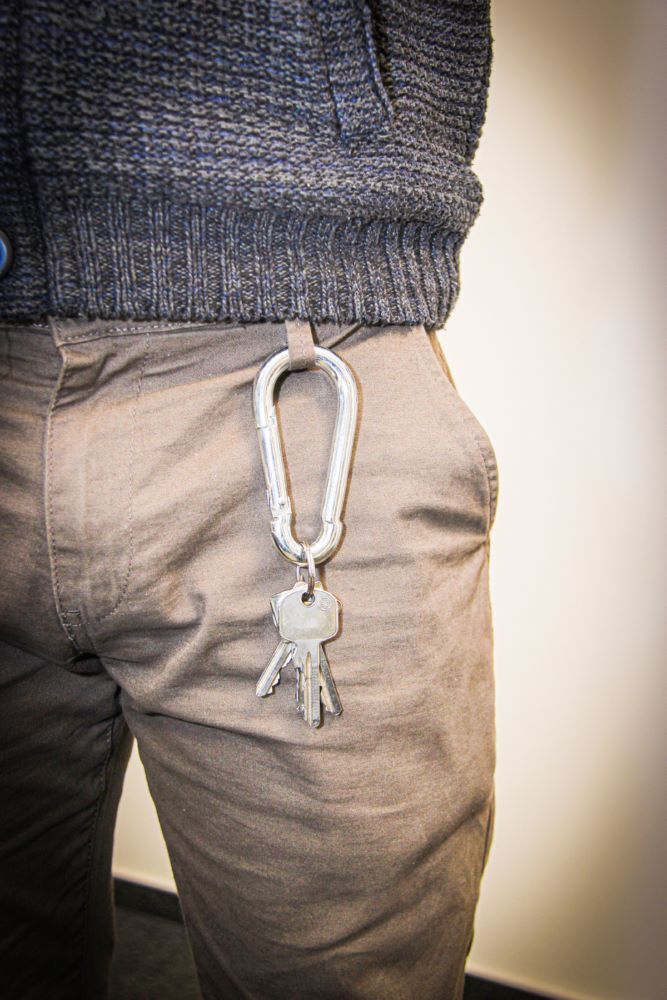 Produktbild Schlüsselbund Karabinerhaken 100 x 10 mm bild 3