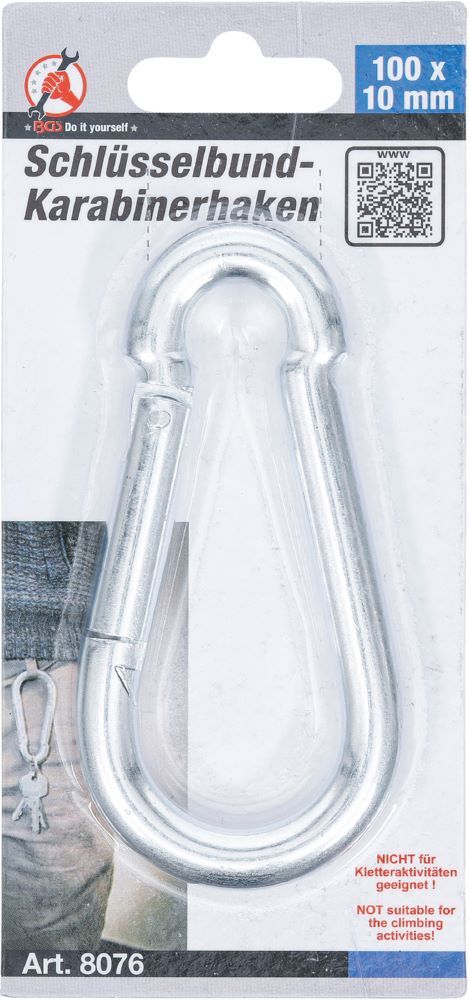 Produktbild Schlüsselbund Karabinerhaken 100 x 10 mm bild 4