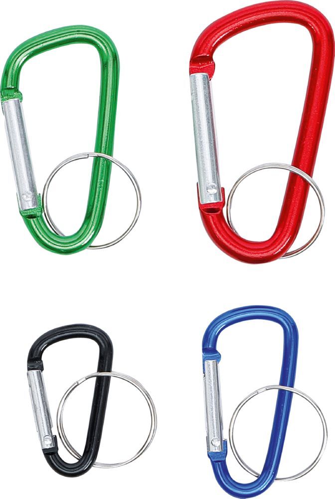 Produktbild Schlüsselbund Karabinerhaken Satz 4 teilig bild 2