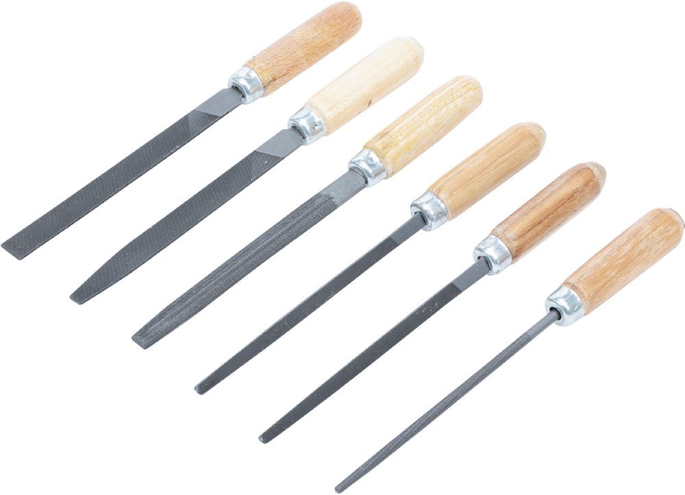 BGS Diy Schlüsselfeilen Satz Holzheft 100 mm 6 teilig Produktbild BGS Diy Schlüsselfeilen Satz Holzheft 100 mm 6 teilig