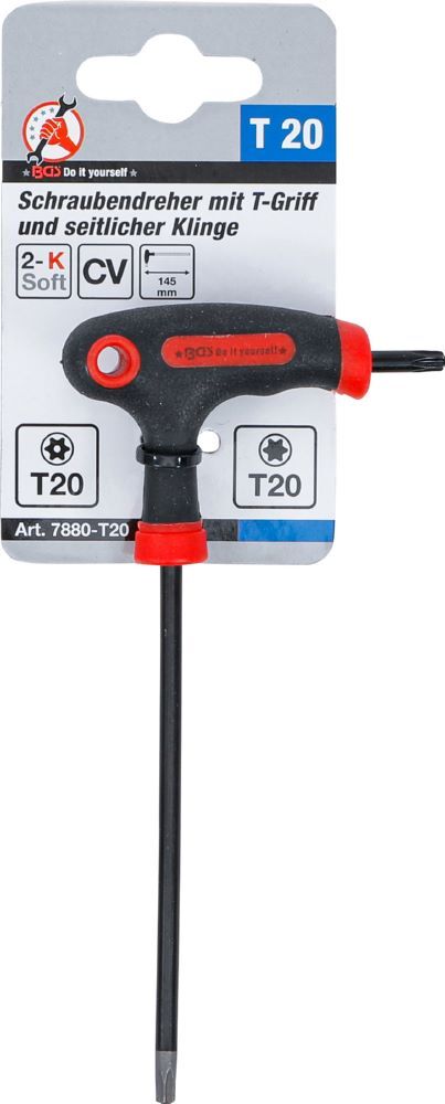 Produktbild BGS Diy Schraubendreher mit/ohne Bohrung T20 mit T-Griff und seitlicher Klinge bild 4