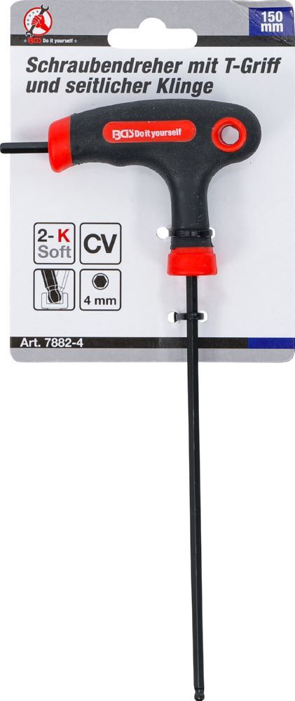 Produktbild BGS Diy Schraubendreher Innensechskant mit Kugelkopf 4 mm mit T-Griff bild 4