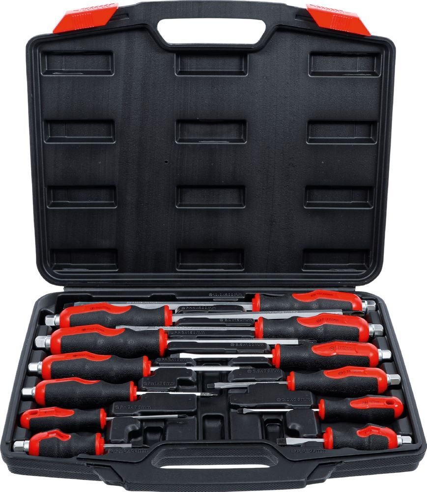 BGS Diy Schraubendreher Satz 12 teilig in Rot/Schwarz Produktbild BGS Diy Schraubendreher Satz 12 teilig in Rot/Schwarz