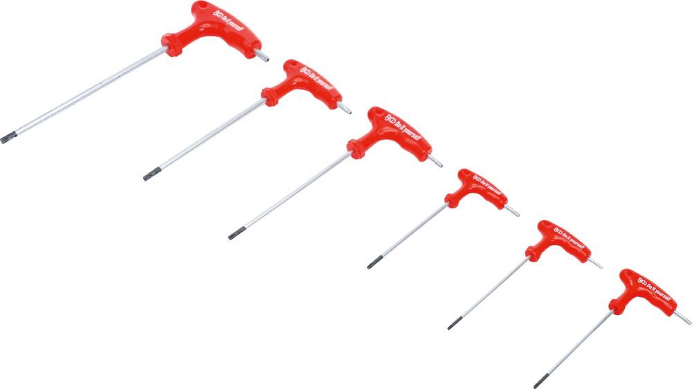 Produktbild BGS Diy Schraubendreher Satz mit Bohrung T10 - T40 6 teilig mit T-Griff