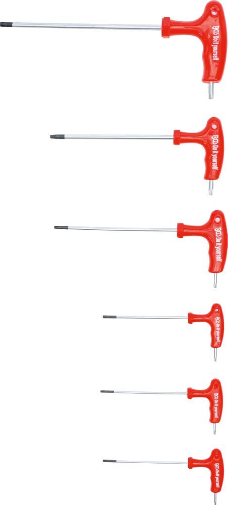 BGS Diy Schraubendreher Satz mit Bohrung T10 - T40 6 teilig mit T-Griff Produktbild BGS Diy Schraubendreher Satz mit Bohrung T10 - T40 6 teilig mit T-Griff bild 2