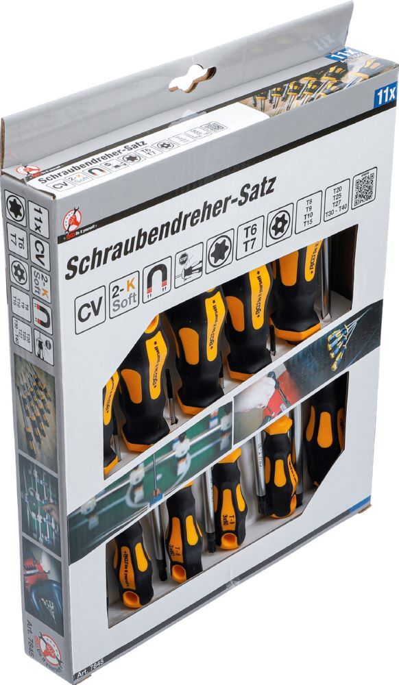 BGS Diy Schraubendreher Satz T-Profil mit Bohrung T6 - T40 11 teilig Produktbild BGS Diy Schraubendreher Satz T-Profil mit Bohrung T6 - T40 11 teilig bild 3
