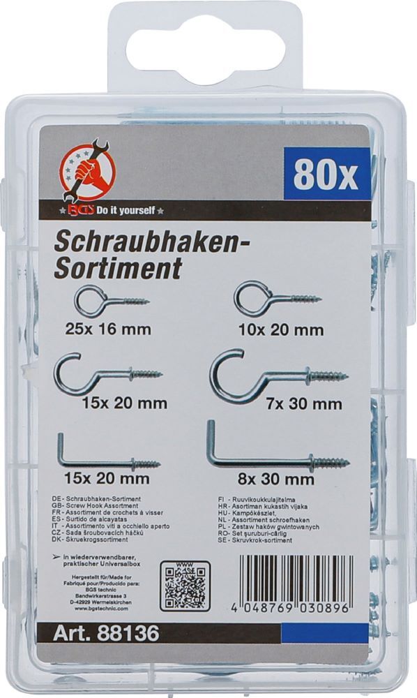 Produktbild Schraubhaken Sortiment 80 teilig bild 3