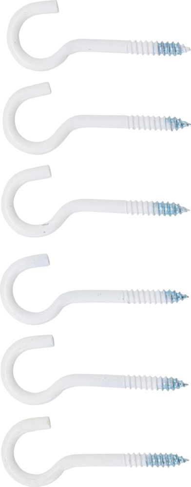 Produktbild Schraubhaken Sortiment weiß kunststoffummantelt 60 mm 6 teilig bild 2