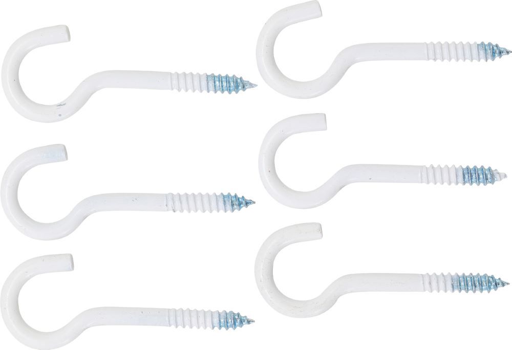 Produktbild Schraubhaken Sortiment weiß kunststoffummantelt 60 mm 6 teilig bild 3