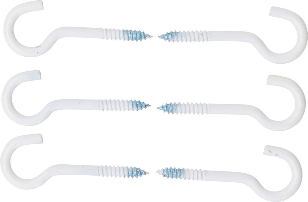 Produktbild Schraubhaken Sortiment weiß kunststoffummantelt 60 mm 6 teilig bild 4