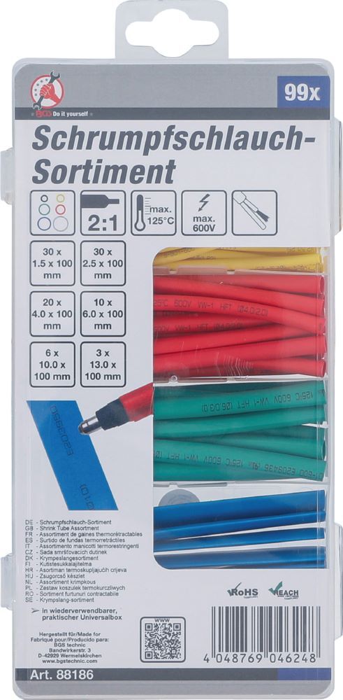 Produktbild Schrumpfschlauch Sortiment farbig 99 teilig bild 3