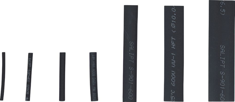 Produktbild Schrumpfschlauch Sortiment schwarz 126 teilig bild 2