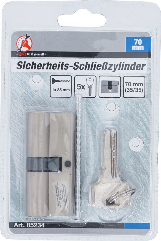 Produktbild Sicherheits Schließzylinder 70 mm 35/35 mm bild 4