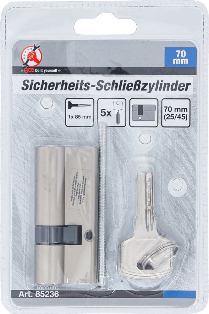 Produktbild Sicherheits Schließzylinder 70 mm 25/45 mm bild 4