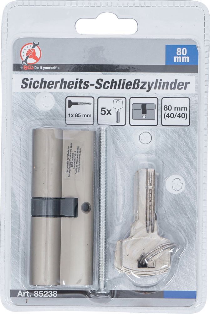 Produktbild Sicherheits Schließzylinder 80 mm 40/40 mm bild 4