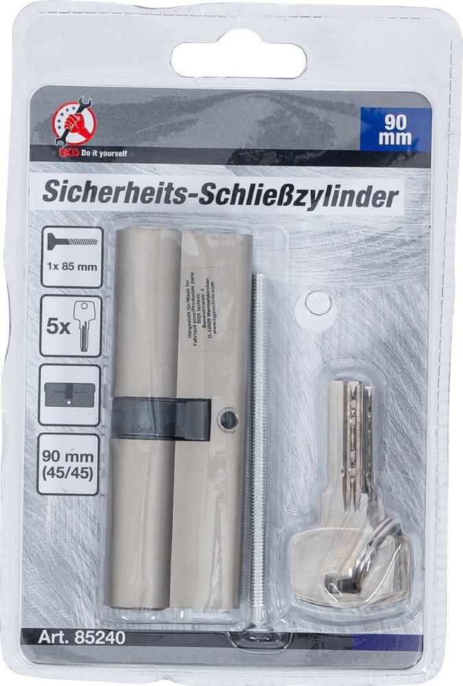 Produktbild Sicherheits Schließzylinder 90 mm 45/45 mm bild 4