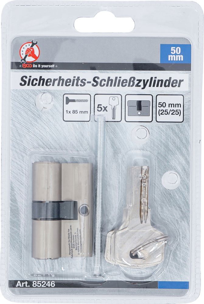 Produktbild Sicherheits Schließzylinder 50 mm 25/25 mm bild 4