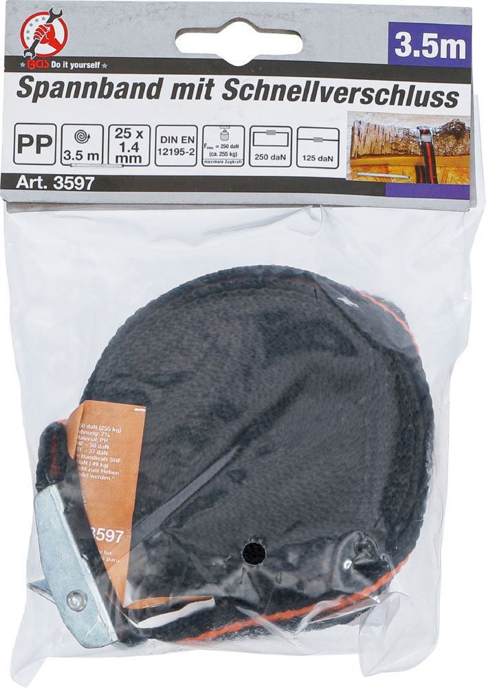Produktbild Spannband mit Schnellverschluss 3,5 m x 25 mm bild 3