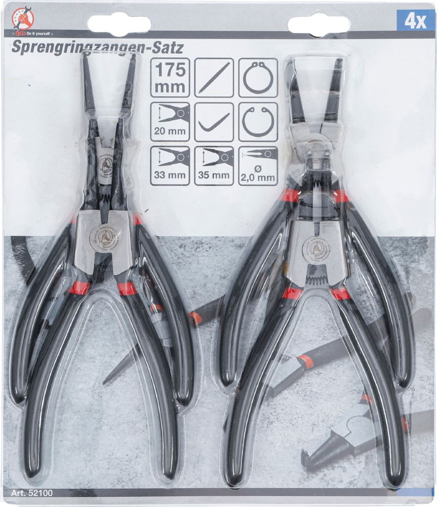 BGS Diy Sprengringzangen Satz 175 mm 4 teilig Produktbild BGS Diy Sprengringzangen Satz 175 mm 4 teilig bild 8