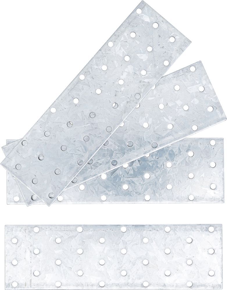 Produktbild Stahl Lochplatten Satz 200 x 60 x 2 mm 4 teilig bild 2