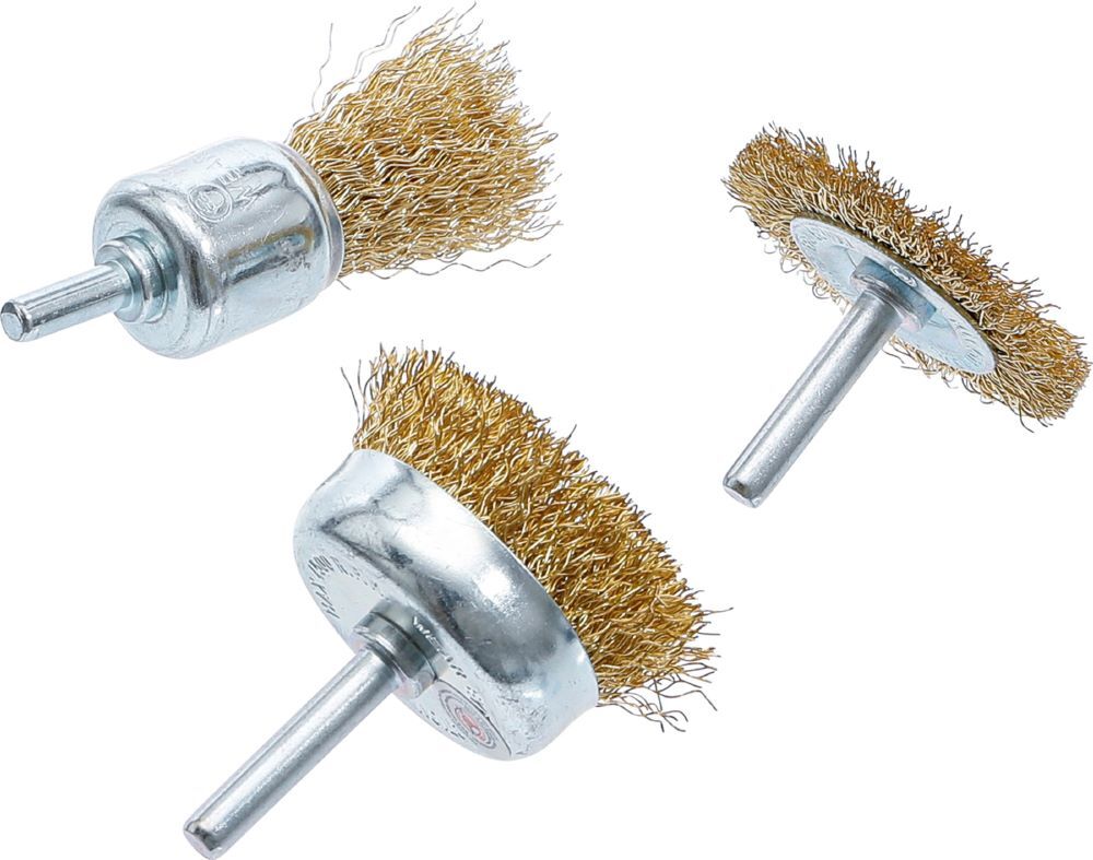 Produktbild Stahldraht Bürsten Satz Durchmesser 25 - 50 mm 3 teilig bild 2
