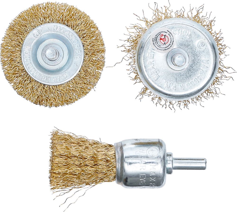 Produktbild Stahldraht Bürsten Satz Durchmesser 25 - 50 mm 3 teilig bild 3