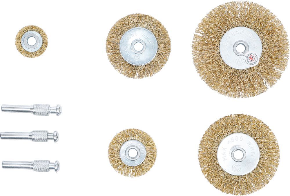 Produktbild Stahldraht Bürsten Satz Durchmesser 25 - 75 mm 8 teilig bild 3