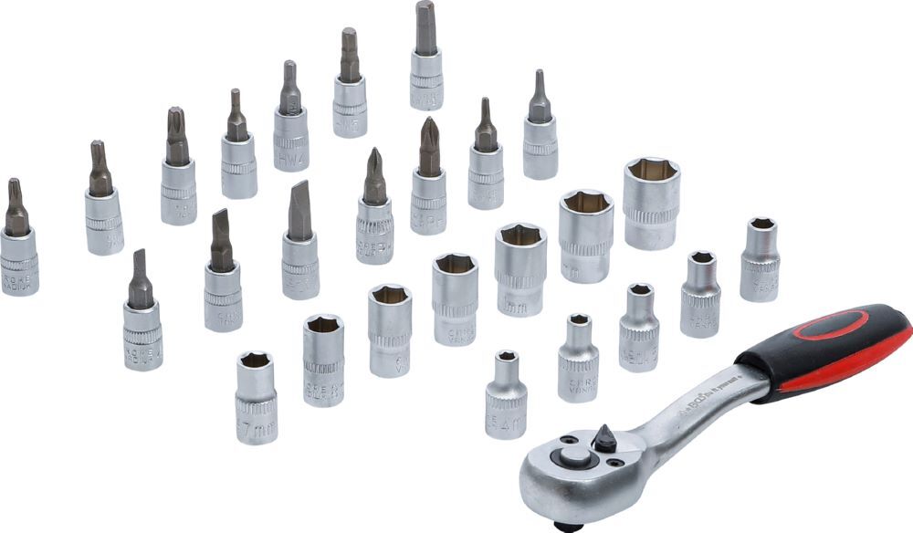 Produktbild Steckschlüssel Satz Antrieb 1/4 Zoll 4 - 13 mm 27 teilig bild 2